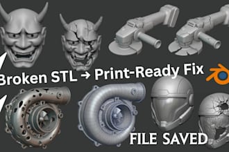 create stl file mesh repair fix edit stl, obj ,3mf custom 3d model 3d printing