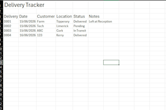 create professional logistics and delivery tracking spreadsheets