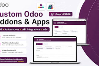 develop custom odoo addons and personalized apps