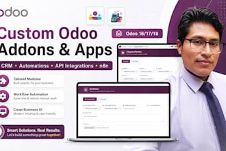 develop custom odoo addons and personalized apps