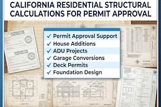 california residential structural calculations for permit approval