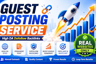 do manual guest posting on high da real blogging websites