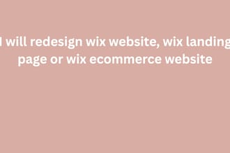 redesign wix website, wix landing page or wix ecommerce website