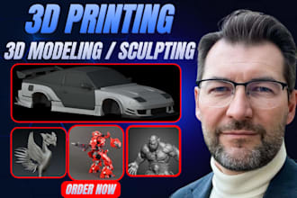 sculpt detailed 3d model for resin 3d printing cnc, stl file, prototype and ship