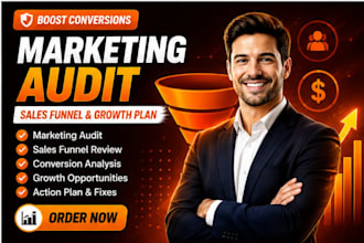 audit your marketing strategy, sales funnel and business growth plan