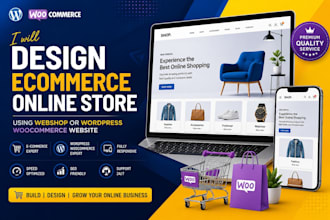 design ecommerce online store using webshop or wordpress woocommerce webs