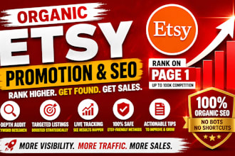 do etsy shop promotion seo rank first page