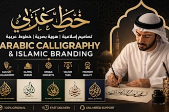 design a professional arabic logo arabic calligraphy and islamic branding