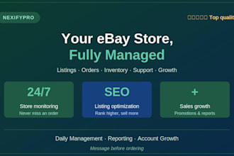 be your ebay store manager and virtual assistant