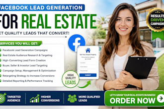 generate high quality facebook leads for real estate agents realtors marketing