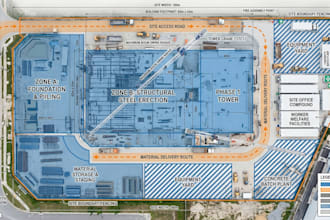 do construction site map, project planing, site layout, engineering drawing