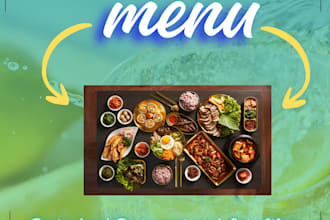 design  modern  restaurant menu, cafe menu, and food menu in canva