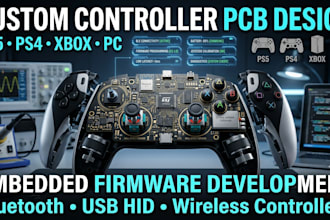 design ps5 ps4 xbox PC controller pcb with embedded firmware