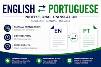 translate english to portuguese and portuguese to english
