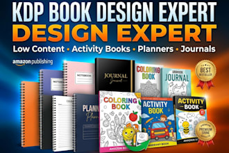 create kdp low content book journal notebook activity book planner coloring book
