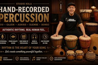 record cajon  udu ashiko drum djembe bongo for your track
