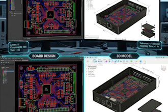 do pcb design and pcb enclosure design using kicad, altium, and fusion360