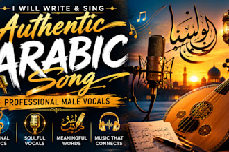 write and sing an authentic arabic song with professional male vocals