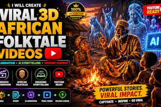 create viral 3d african folktales video ai animation ai storytelling for youtube