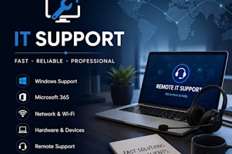 fix windows pc issues and provide remote IT support
