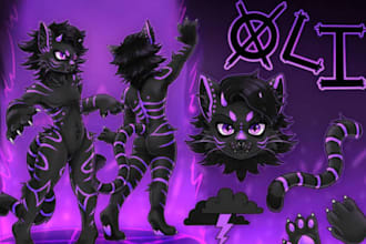 draw furry ref sheet furry art character  furry character design forsona design