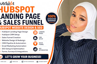 build hubspot landing page hubspot CRM sales funnel hubspot website design SEO