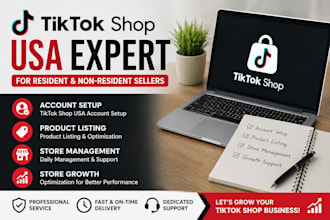 setup and manage tiktok shop USA for resident and non resident sellers