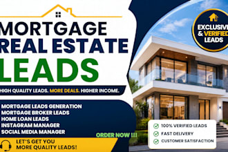 build mortgage real estate social media marketing facebook ads, dscr leads