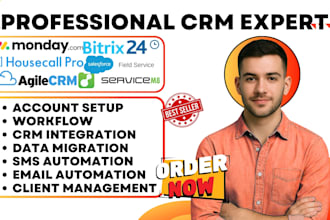 setup monday crm bitrix24 agile servicem8 housecall pro field service automation