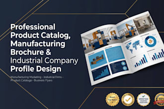 design a product catalog, manufacturing brochure and industrial company profile