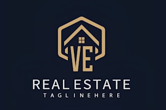 create a luxury real estate logo for realtor and property business