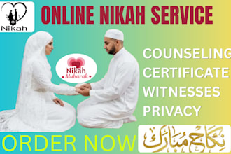 provide professional online nikah quickly