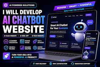 develop ai chatbot website, ai saas website, ai tech website, ai webapp