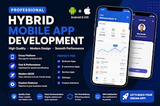 develop a hybrid mobile application for android or ios