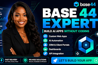 build custom ai apps, CRM and automation with base44