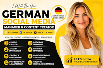 be your german social media manager content creator instagram marketing manager
