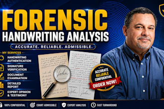 do forensic handwriting and signature analysis with company forensic report
