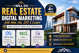 do real estate digital marketing with meta ads SEO and content
