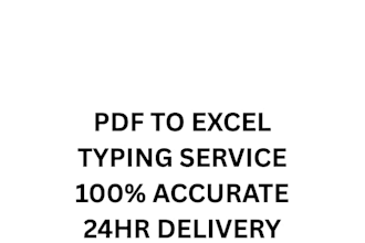 do data entry PDF to exel typing