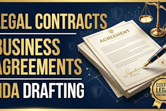 draft custom legal contracts, business agreement, ndas