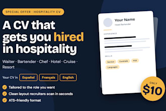 write and improve your hospitality resume and hotel CV