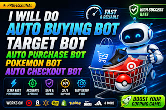 do auto purchase bot, target bot, auto buying bot, pokemon bot auto checkout bot