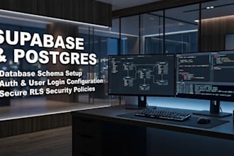 setup your supabase or postgresql with auth and rls