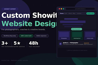 design showit website, customize showit template, update and redesign showit
