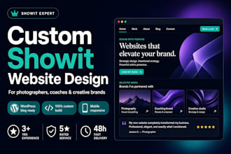 design showit website, customize showit template, update and redesign showit