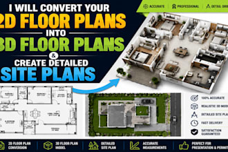 create 3d floor plans and professional site plan design from 2d drawings