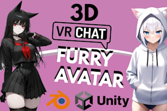 do custom vrchat avatar furry avatar vtuber 3d model vr character vrc nsfw