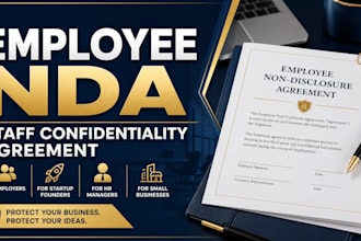 draft an employee nda and staff confidentiality agreement