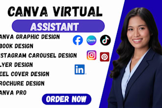 be your social media canva designer personal executive virtual assistant