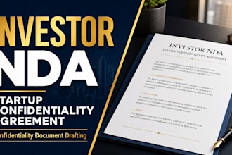 draft an investor nda for startups and fundraising discussions